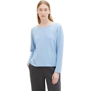 TOM TAILOR Sweatshirt voor dames, 34587 - Light Fjord Blue, S