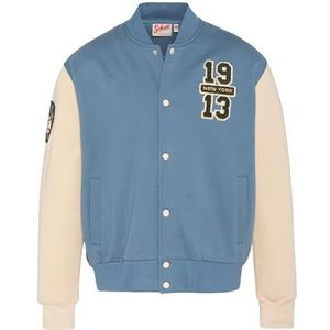 Schott NYC Swcraig Uniseks Sweater Cardigan, Blauw, S