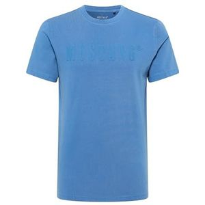 MUSTANG - Austin - T-shirt - Middenblauw - Korte Mouwen - Regular Fit