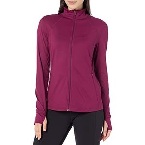 Amazon Essentials Dames Brushed Tech Stretch Full-Zip Jacket (verkrijgbaar in grote maten), pruim, 6X