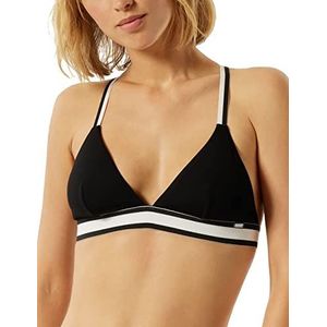 Schiesser Dames Triangle Top Bikini, zwart, 38