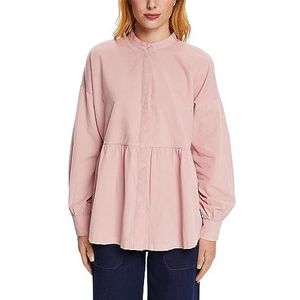 ESPRIT Corduroy blouse met peplum, Old pink., XXL