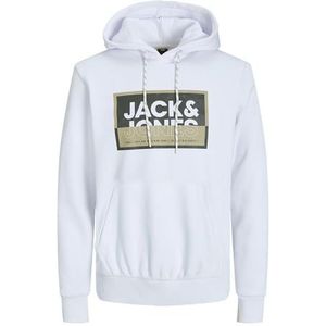 JACK & JONES JCOLOGAN SS24 Sweatshirt met print, wit, L