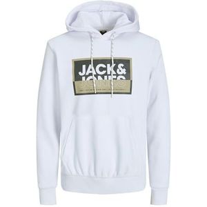JACK & JONES JCOLOGAN SS24 Sweatshirt met print, wit, S