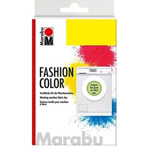 Marabu 17400023281 - Fashion Color lindegroen, textielverf voor het kleuren in de wasmachine, koken, voor katoen, linnen en gemengd weefsel, 30 g kleurstof en 60 g reactiemiddel