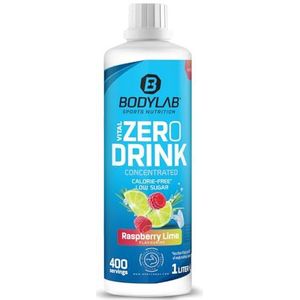 Bodylab24 Vital Zero Drink Concentrated Frambozen-Limoen 1000ml, drinkconcentraat suikervrij, zero siroop, met vitaminen en l-carnitine, sportdrank met weinig calorieÃ«n