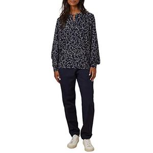 People Tree Dames Cara Leaf Top, Navy, 16, marineblauw, 42
