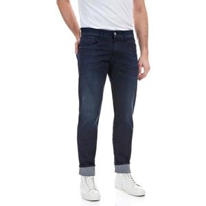 Replay Anbass Powerstretch denim jeans voor heren, 0071 Donkerblauw, 28W x 34L