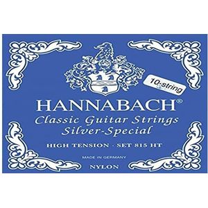 Hannabach snaren voor klassieke gitaar serie 815 voor 8/10-snarige gitaren/High Tension Silver Special (hoge kwaliteit, universele snaar voor bijna elk instrument, snaren klassieke gitaar)