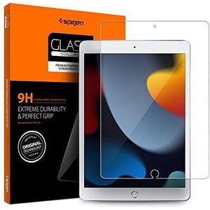 Spigen Glas.tR Slim Screenprotector compatibel met iPad 9 2021, iPad 8 2020, iPad 7 2019, 10.2 inch, Kristalhelder, Responsieve Aanraking, Case friendly, 9H Gehard Glas