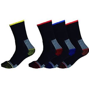 Cofan 4 paar versterkte sokken, bestaande uit 65% katoen, 25% polyester, 7% polyamide, 3% elastaan, maat 43/45 - L