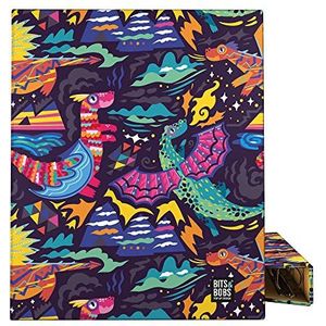 Grafoplás | Schoolmap A4 | 4 gemengde ringen 25 mm | Bits&Bobs Pop Up Design Collection | Dragon | FSC-gecertificeerd