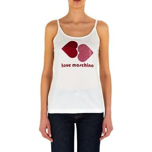 Love Moschino Mouwloze tanktop voor dames, wit (optical white), 42