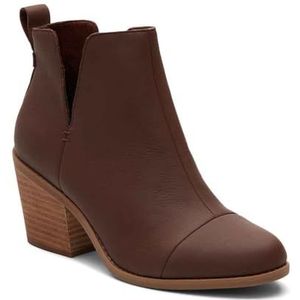 TOMS Everly uitgesneden laars voor dames, Kastanjebruin leer, 36 EU