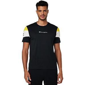 Champion T-shirt met korte mouwen Crewneck Kleur Block M zwart T-shirt voor heren