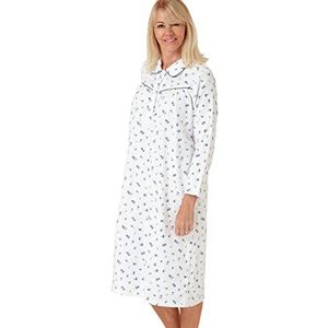 Marlon Candace Geborsteld Katoen Gedrukt Peter Pan Kraag Nachtjapon, Nina Ocean Blauw, 46-48