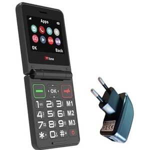 Opvouwbare Telefoon - Zwart - TT660 - Voor Senioren - Grote Knoppen - Noodhulp