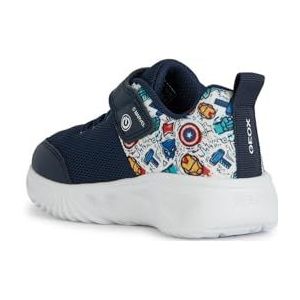 Geox J Assister Boy D Sneakers, marineblauw/multicolor, 32 EU, Navy Multicolor, 32 EU