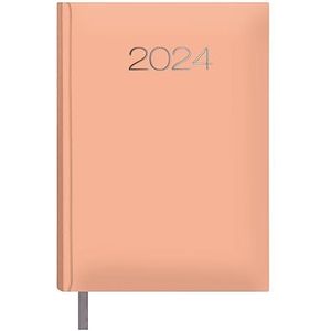 Dohe - Kalender 2024 - Dagpagina - Medium: 14 x 20 cm - 336 pagina's - Ingenaaide omslag - Hardcover - Roze - Model Lissabon