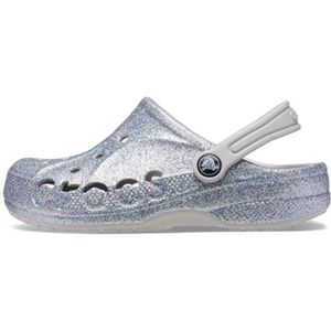 Crocs Unisex Kids Baya Glitter Clog T, Zilver, 20-21 EU