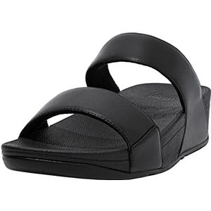 Fitflop Dames Lulu Slide Leer Schiebe-Sandalen, zwart, 43 EU