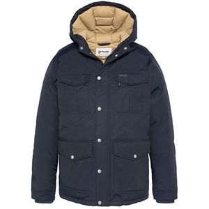 Schott NYC Schott Bairon Navy Parka met zakken, Blauw, 3XL grote maten tall