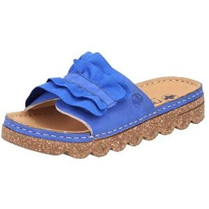 Rieker - V8763 - Damessandalen - Blauw - Zachte Binnenzool