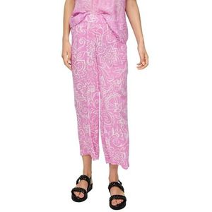 s.Oliver - Broek - Oudroze - Viscose - Wide Leg, High Waist, 7/8 Lengte