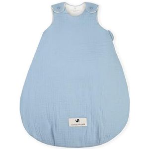 Julius Zöllner Babyslaapzak mousseline denim, maat 56/62, van zacht mousseline-katoen, veilig en getest op schadelijke stoffen, ideaal voor een rustige nacht