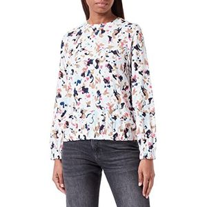 s.Oliver Dames viscose blouse in abstract patroon, wit, 34