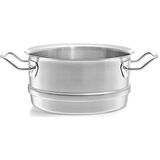 Fissler Originele Profi Collection/roestvrijstalen stoominzet (Ø 28 cm) stoominzet voor stoominzet, inductie stoompan geperforeerd - inductie