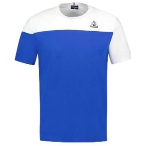 Le Coq Sportif Uniseks T-shirt, Lapis blauw/nieuw optisch wit, M