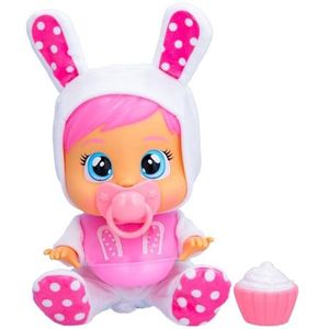 Huilende baby liefde verzorging konijn | echte tranen huilende babypop met pyjama en 3 accessoires - speelgoed en cadeau voor jongens en meisjes
