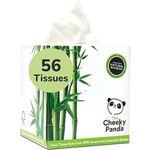 The Cheeky Panda - Cube Tissues - 56 Bamboe Tissues - 3-Laags Superzacht en Hypoallergeen