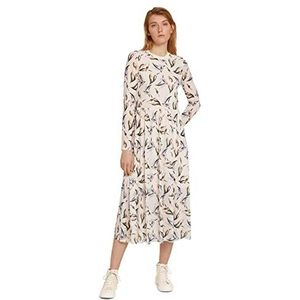 TOM TAILOR Denim Dames Mesh jurk met print 1031017, 27463 - Cream Abstract Print, S