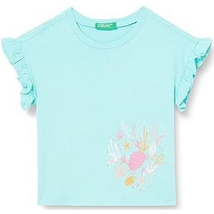 United Colors of Benetton T-shirt 3096G1093, turquoise 18T, 82 meisjes, turquoise 18t