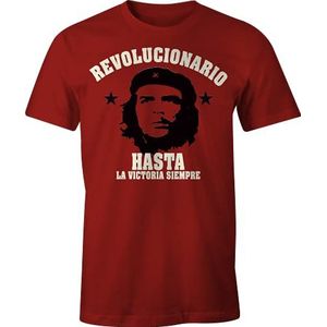 Che Guevara T-shirt voor heren, Rood, S