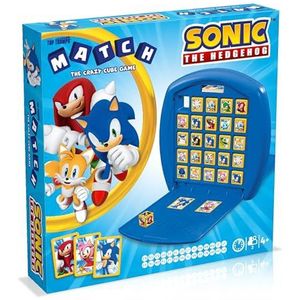 Winning Moves - MATCH SONIC THE HEDGEHOG - Lijn 5 kubussen op een rij om te winnen - Bordspel - Reisspel - 2 spelers - Franse versie