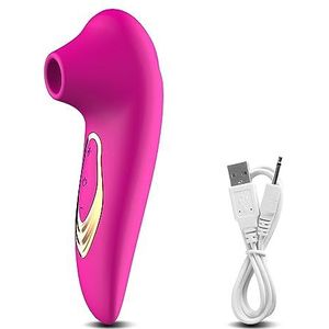 Clitoris Sucking for quick Orgasm Vibrator | Vibrating Sucking Sex toys for Her Pleasure | Women's Sex toys offering 9 Suctions | Clit Sucker Nipple Stimulation | Adult Dildo (Red, Without box)