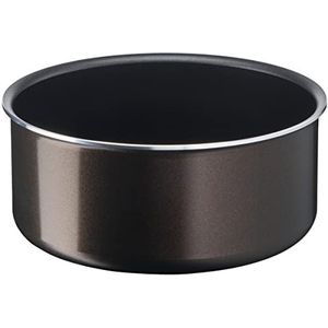 Tefal Ingenio steelpan, 16 cm, 1,5 l, niet inductie, antiaanbaklaag, stapelbaar, vaatwasmachinebestendig, Easy Plus L1502802, zwart, zilver