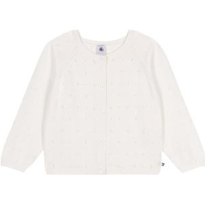 Petit Bateau Cardigan voor meisjes, Wit, 5 Jaren