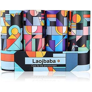 Laojbaba Autoweefsels (4 canisters/200 weefsels/3-laags) - Wegwerp gezichtshanddoek, ingeblikt weefsel, perfect voor bekerhouder in de auto, duurzaam, dik en handig, sterke wateropname
