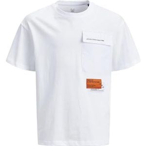 Jack & Jones Junior Jongens Jcomagic Go Tee Ss Crew Neck Jnr T-shirt, wit/fit: los, 152, Wit/Fit: losse, 152 cm