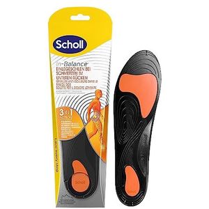 Scholl Ingebalanceerde inlegzolen voor schoenen in maat 42,5-45 - zolen voor lage rugpijn - 1 paar niet-klevende inlegzolen (verpakking kan variëren)