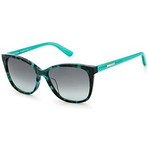 Juicy Couture Dames Cat-Eye zonnebril, XGW/IB Green Havana, 57 uniseks, Xgw/Ib Green Havana