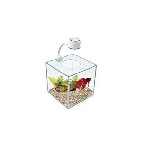 Marina Betta Kit Aquarium, kubusvorm, glas, met ledlamp, 3,4 l