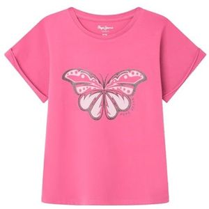 Pepe Jeans Qwana T-shirt voor meisjes, roze (Engels Rose Pink), 12 jaar, roze (Engels Rose Pink), 12 Jaren