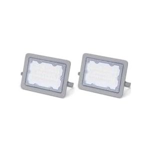 Glowster LED-spot, 30 W, 2700 lm, 6500 K, IP65, 2 stuks, ideaal voor buitenverlichting, evenementen en veiligheid.