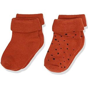 Noppies Unisex Baby U 2pck Maxiem sokken, bruin (Spicy Ginger P557), eenheidsmaat EU, bruin (Spicy Ginger P557)