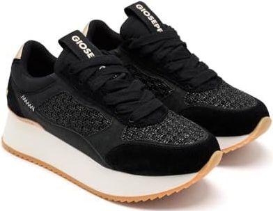 Gioseppo Glover - Sneakers - Leren - Wit - Platform met Raffia Details